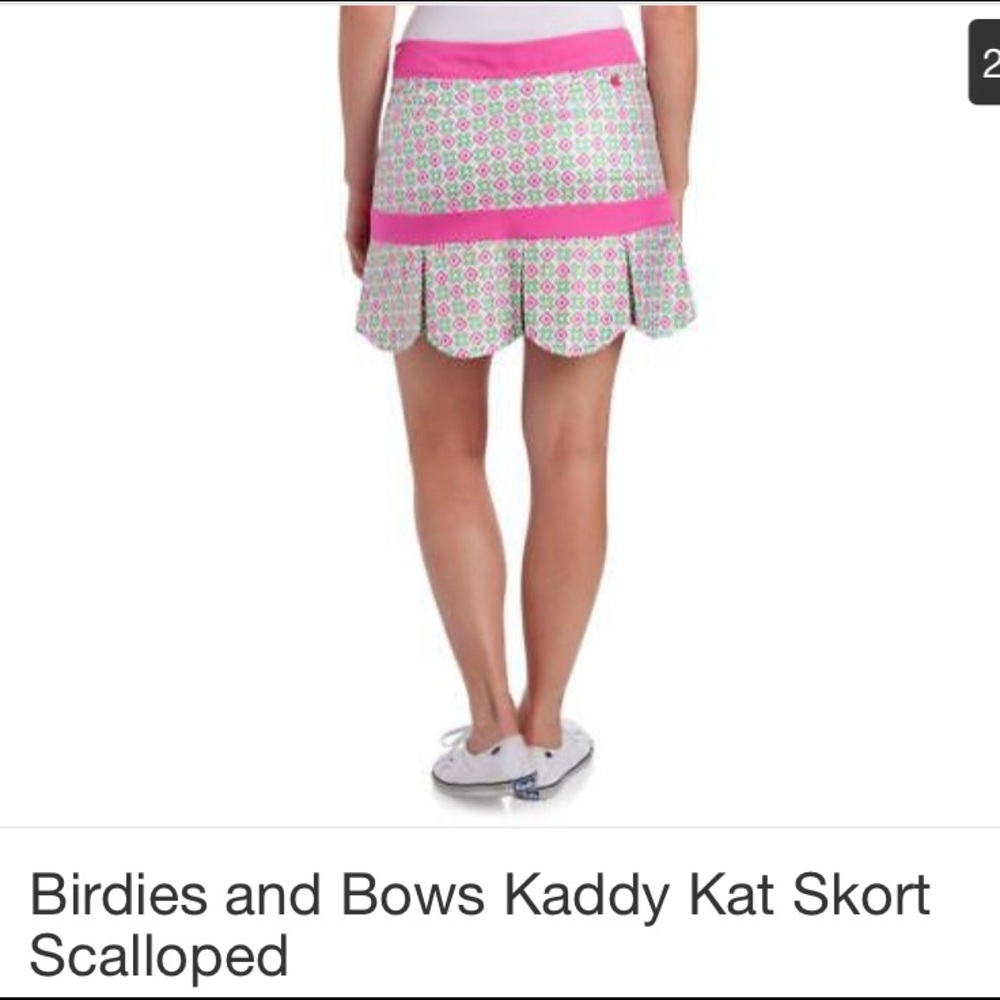 Birdies & Bows Kaddy Kat Skort Scalloped